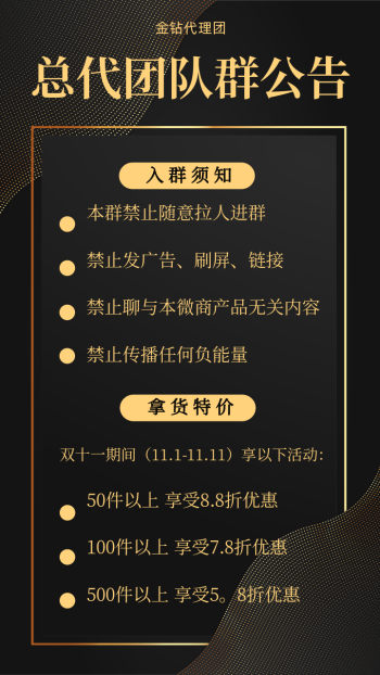 微商團隊微信群公告群規通知